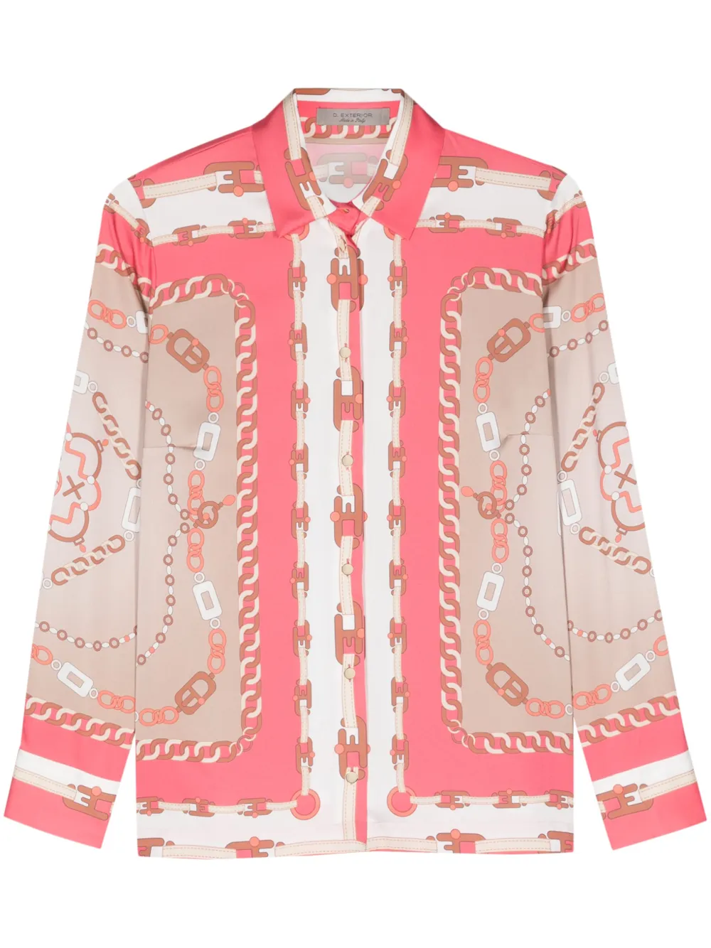 long-sleeves rope-print shirt