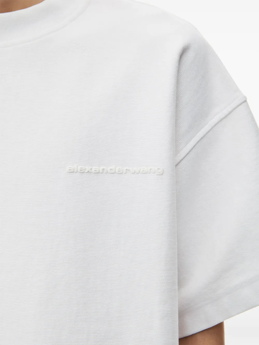 Affordable Alexander Wang logo-embossed cotton T-shirt Men