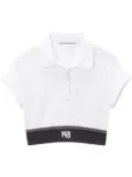 Alexander Wang Cheerleader cropped polo top - White