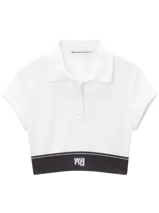 【関税&送料込】Alexander Wang Cropped Jersey Polo Shirt 1CC3251056120T.jpg