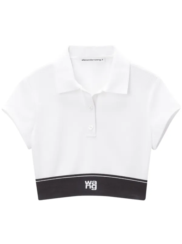 Cropped white polo online