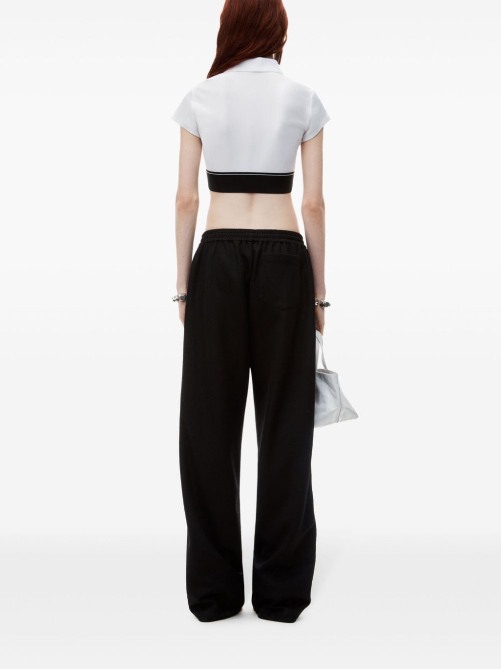 Affordable Alexander Wang Cheerleader cropped polo top Women