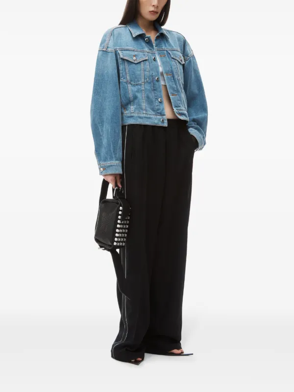 Alexander Wang クロップド デニムジャケット | ブルー