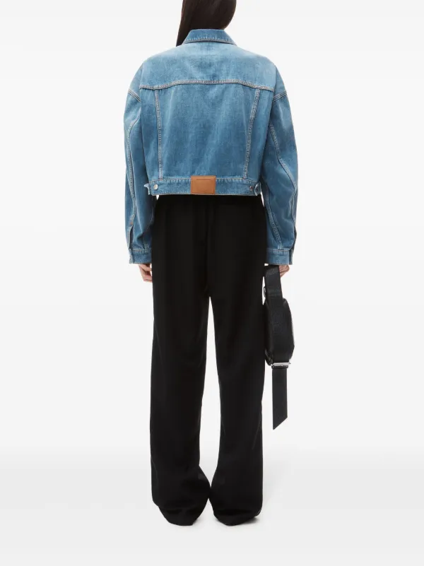 Alexander Wang クロップド デニムジャケット | ブルー