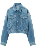 Alexander Wang cropped denim jacket - Blue