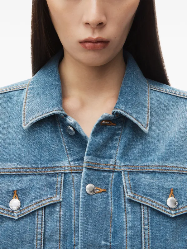 Alexander Wang クロップド デニムジャケット | ブルー