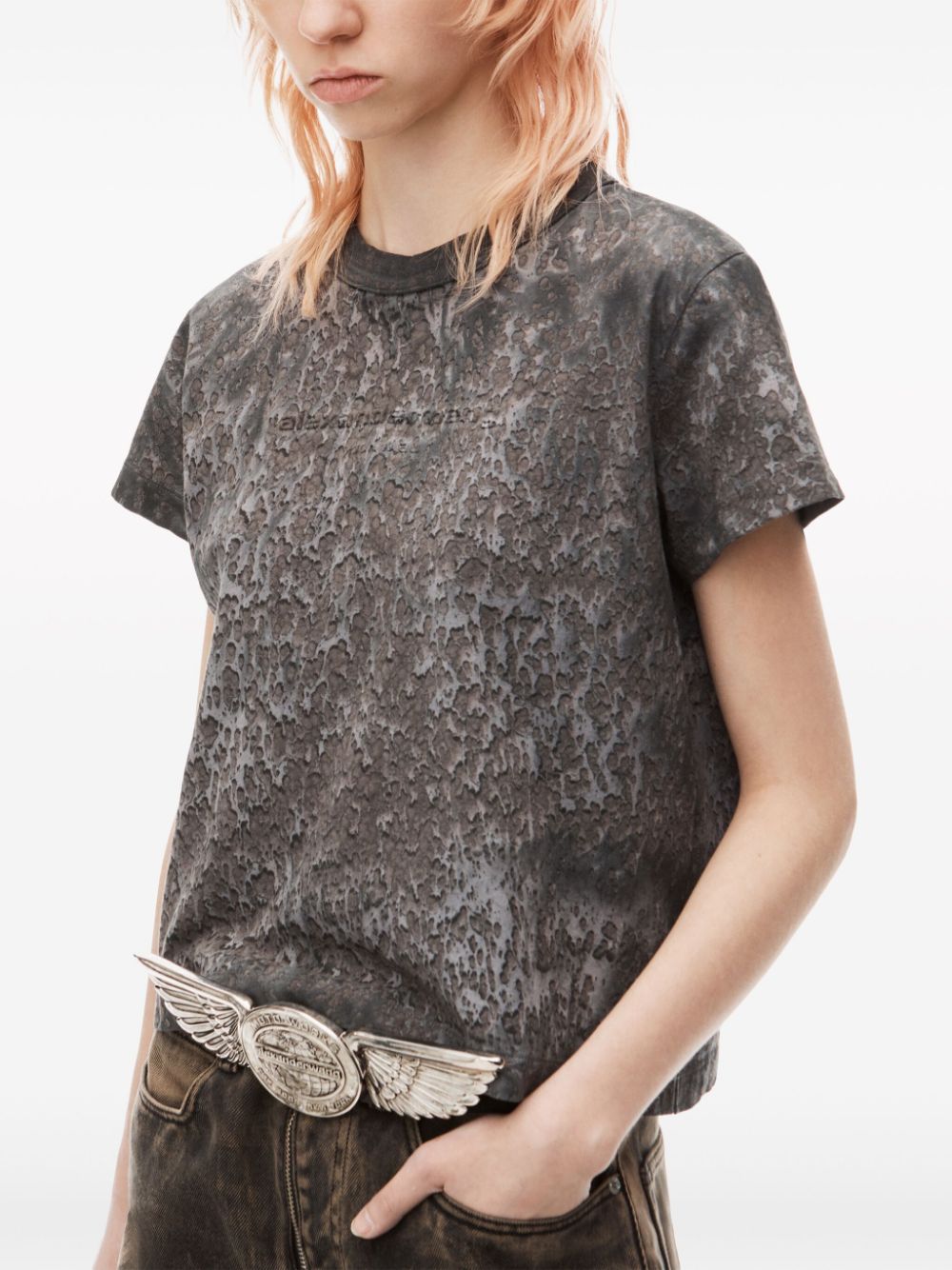 Cheap Alexander Wang Splatter-wash cotton T-shirt Women