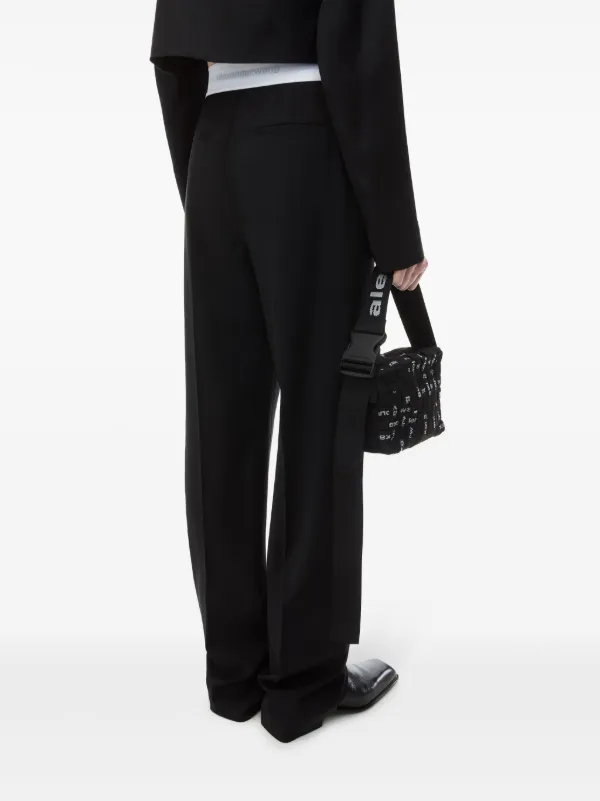 【セール】Alexander Wang ロゴウエスト パンツ/サイズ0 Alexander Wang ロゴウエスト パンツ | ブラック | FARFETCH JP