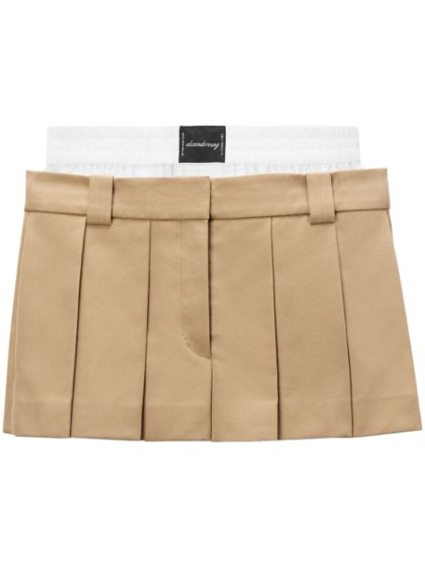 Alexander Wang layered pleated skort