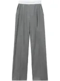 Alexander Wang pleat-detail logo-waistband trousers - Grey