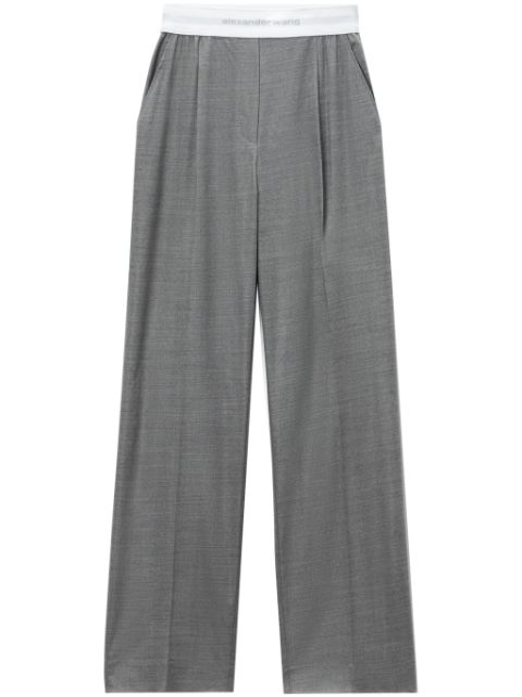 Alexander Wang pleat-detail logo-waistband trousers