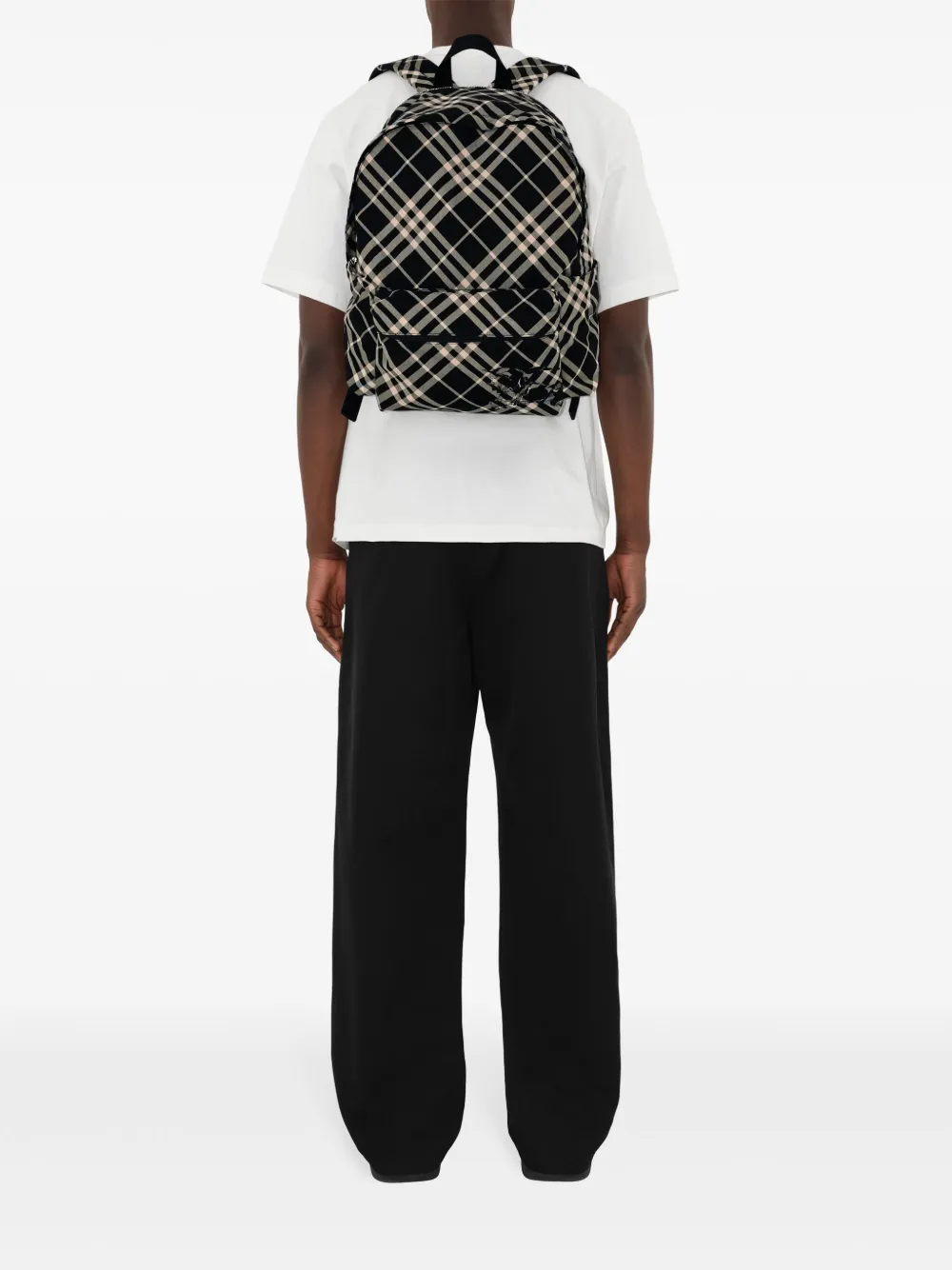 Burberry EKD geruite rugzak Zwart
