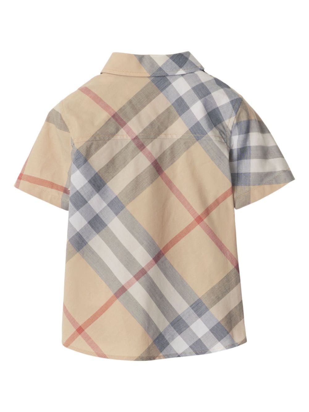 Shop Burberry Checked Cotton Shirt In Neutrals
