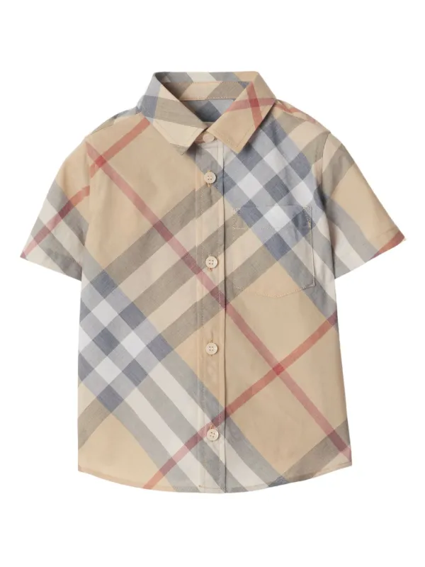 Burberry Kids Checked Cotton Shirt Farfetch