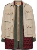 Kolor patchwork jacket - Neutrals