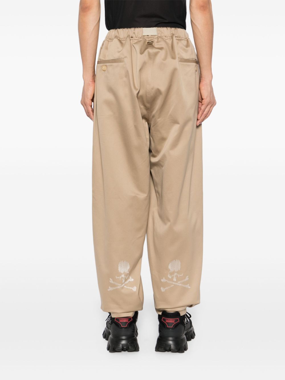 Shop Mastermind Japan Belted Trousers In Neutrals