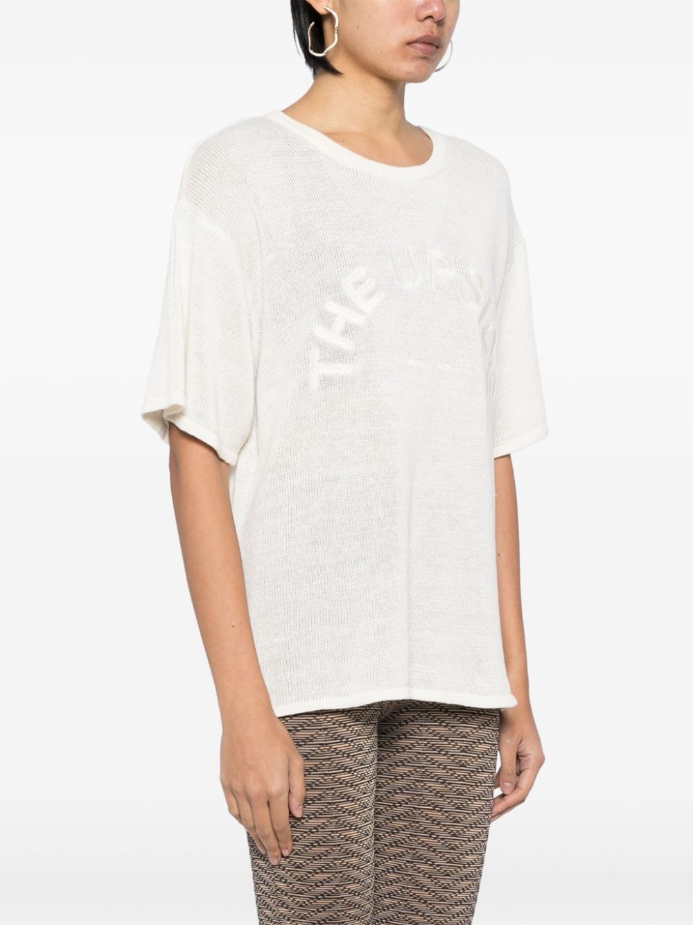 Shop The Upside Sam Knitted T-shirt In White