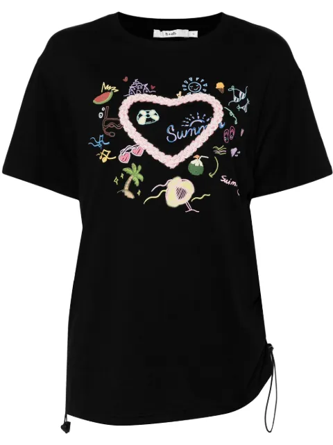 b+ab graphic-print cotton T-shirt
