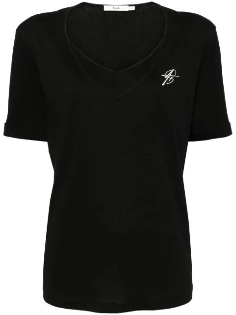 b+ab layered V-neck jersey T-shirt
