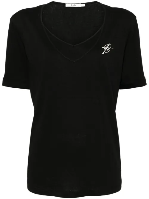 T-shirt superposé à col v - b+ab - Modalova