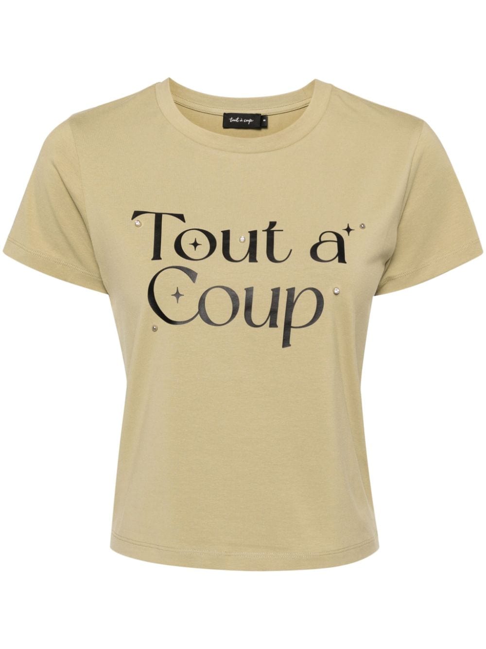 Tout A Coup Logo-print Cotton-blend T-shirt In Green