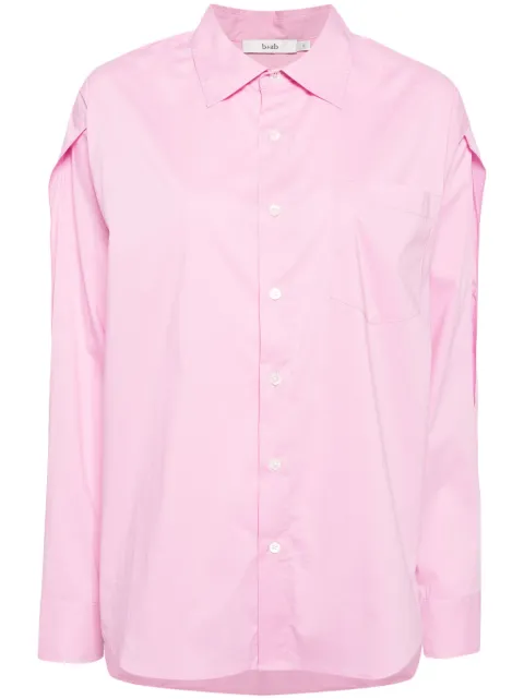 b+ab camisa de popelina con detalle de aberturas