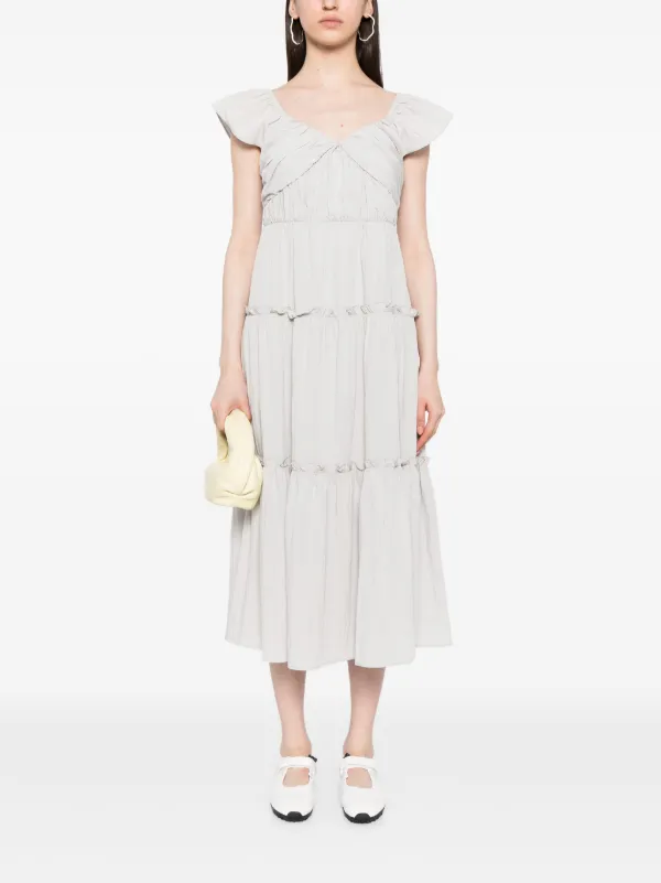 slim fit dress slacks Grey 1920s drop waist dress with tiered skirt