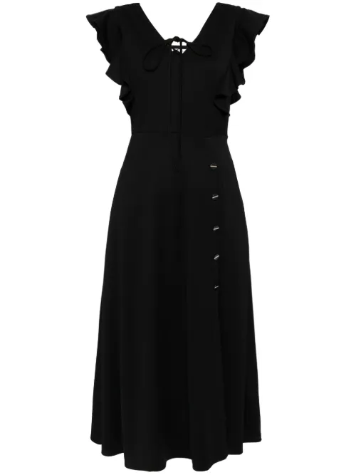 B+ab robe volantée à col v - Noir - b+ab - Modalova