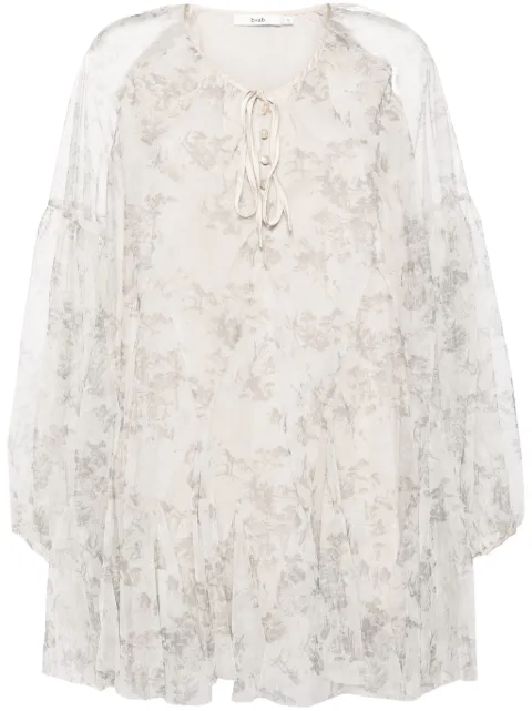b+ab layered semi-sheer minidress