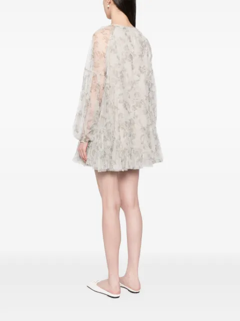 b+ab layered semi-sheer minidress 4U242AI - 3