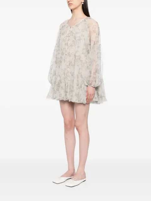 b+ab layered semi-sheer minidress 4U242AI - 2