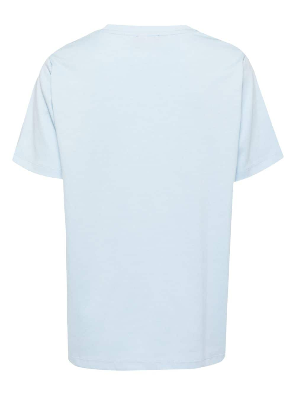 Shop Tout A Coup Graphic-print Cotton T-shirt In Blue