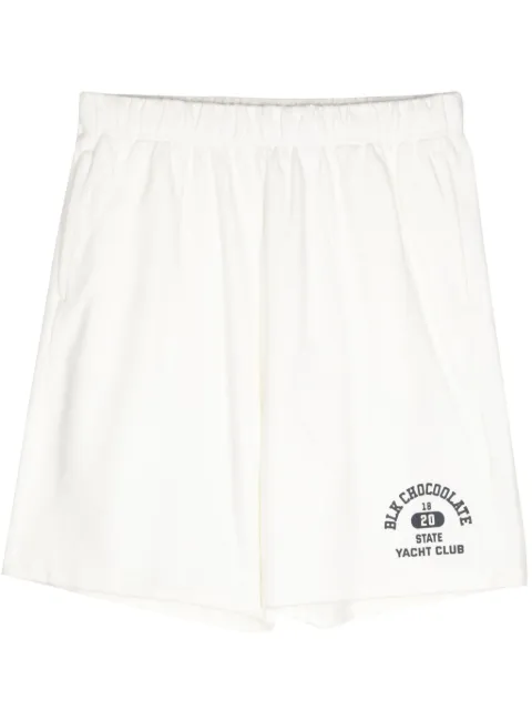 CHOCOOLATE logo-print cotton shorts 