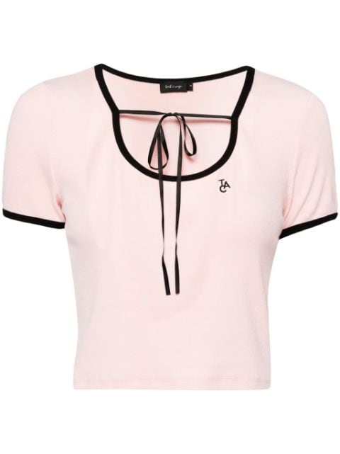 tout a coup tie-fastening cropped T-shirt