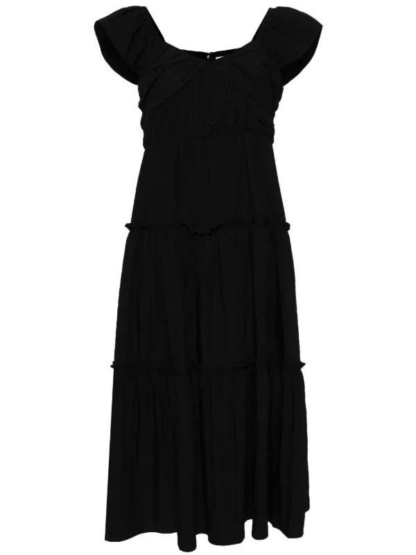 strapless open back dress Marinette Pleated Tiered Midi Dress · Madison + Mallory