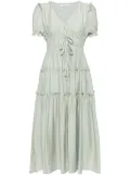 b+ab tiered ripstop midi dress - Green