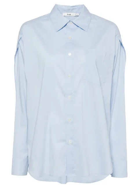 b+ab camisa de popelina con detalle de aberturas