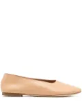 STAUD brushed leather ballerina shoes - Neutrals