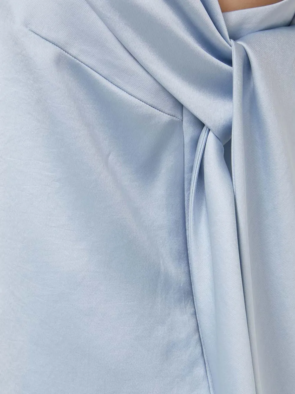Hugo Boss One-shoulder Draped Mini Dress In Blue