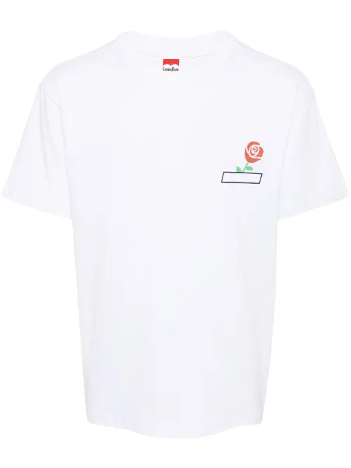 T-shirt fleuri en coton à logo imprimé - Ground Zero - Modalova
