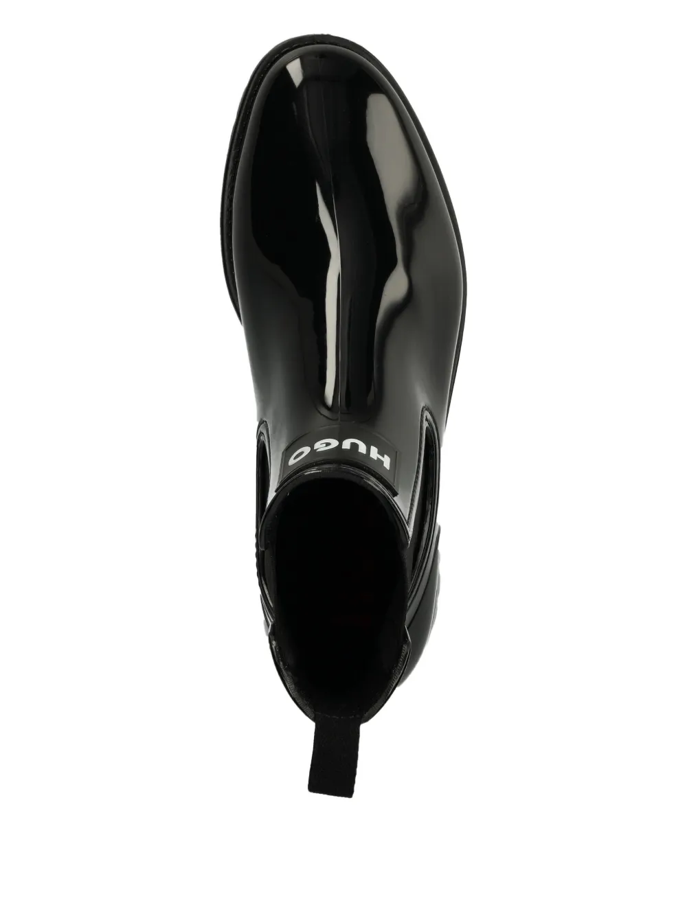 Hugo Boss Logo-plaque Boot In Black
