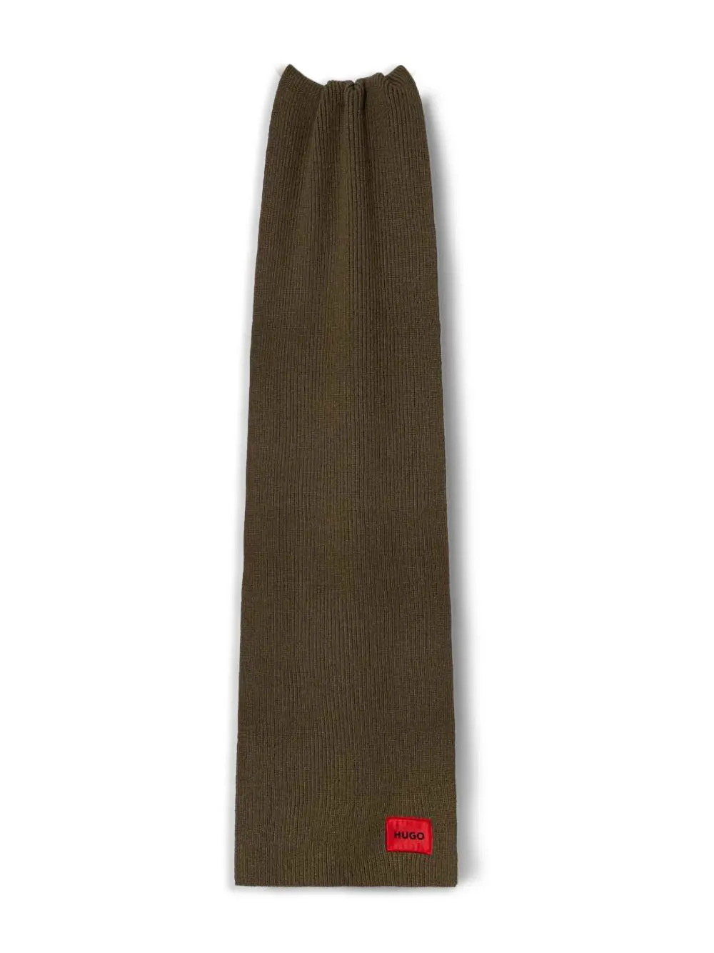 Hugo Boss Logo-patch Scarf In Green