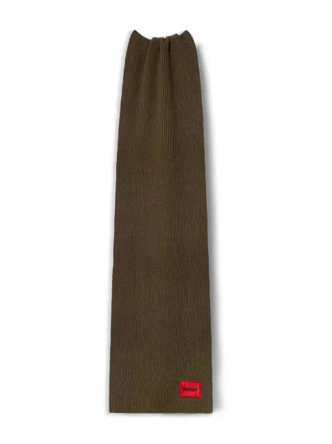 HUGO logo-patch scarf