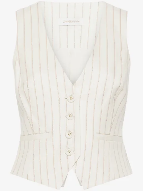 ZIMMERMANN pinstriped herringbone waistcoat