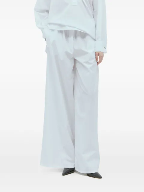 Max Mara embroidered-logo wide-leg trousers