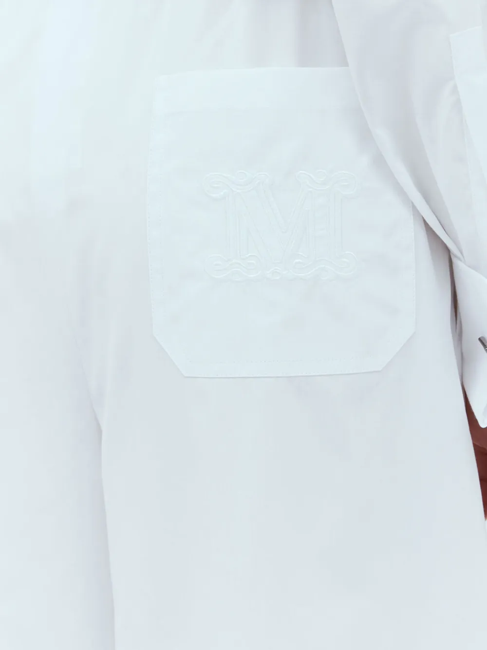 Max Mara Broek met geborduurd logo Wit