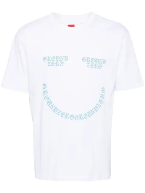 Ground Zero smile logo-print cotton T-shirt