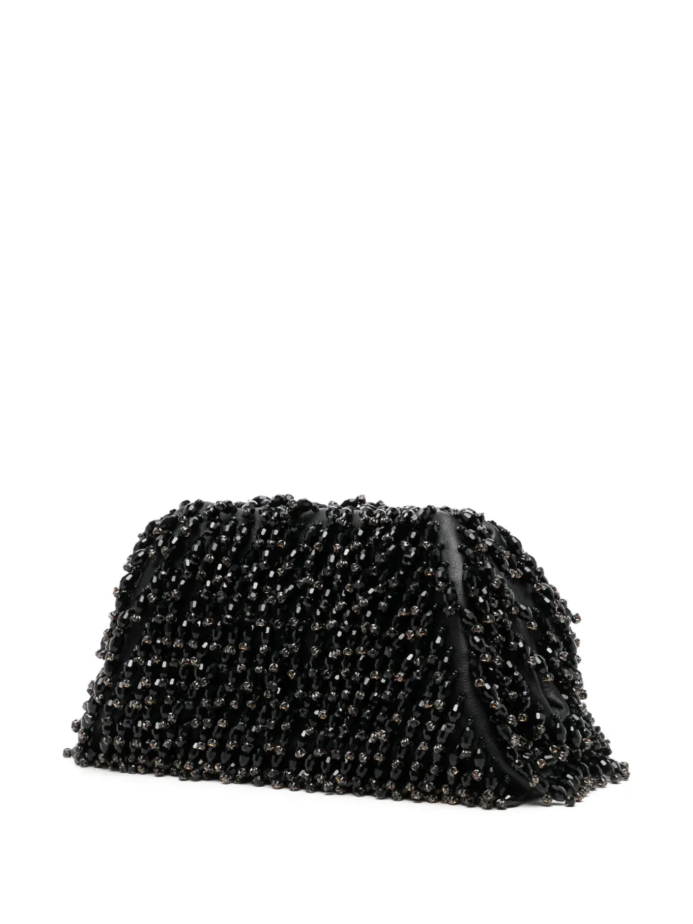 Shop Self-portrait Crystal Clutch In Black