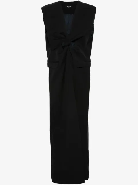 Botter robe longue à détail torsadé