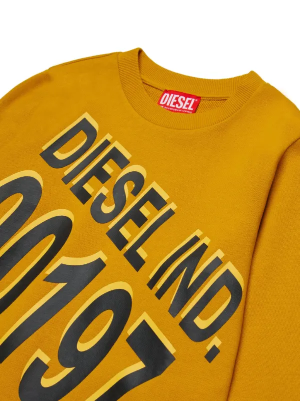 Diesel yellow sweatshirt cheap
